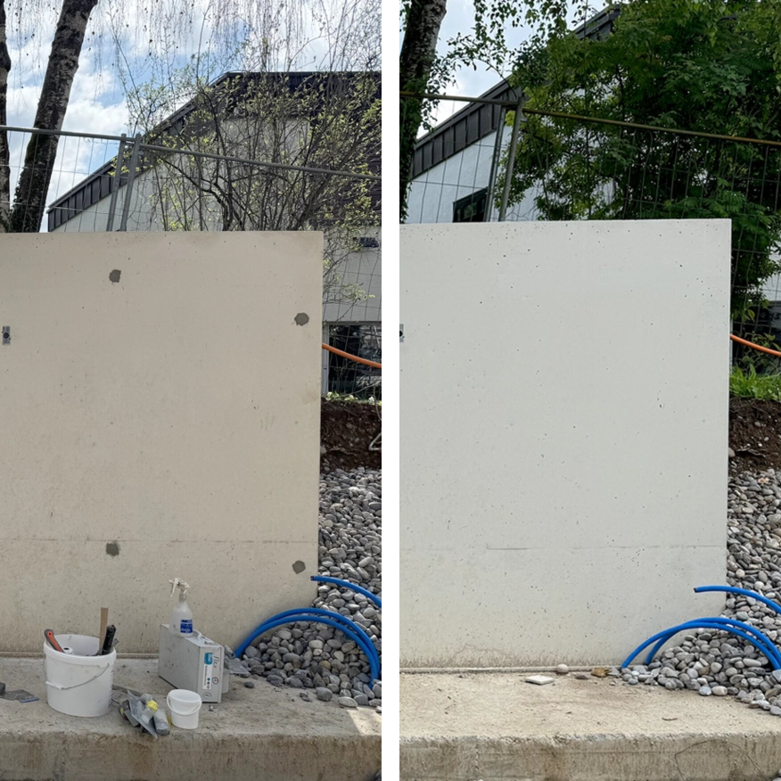 Betonkosmetik Blindlochstellen